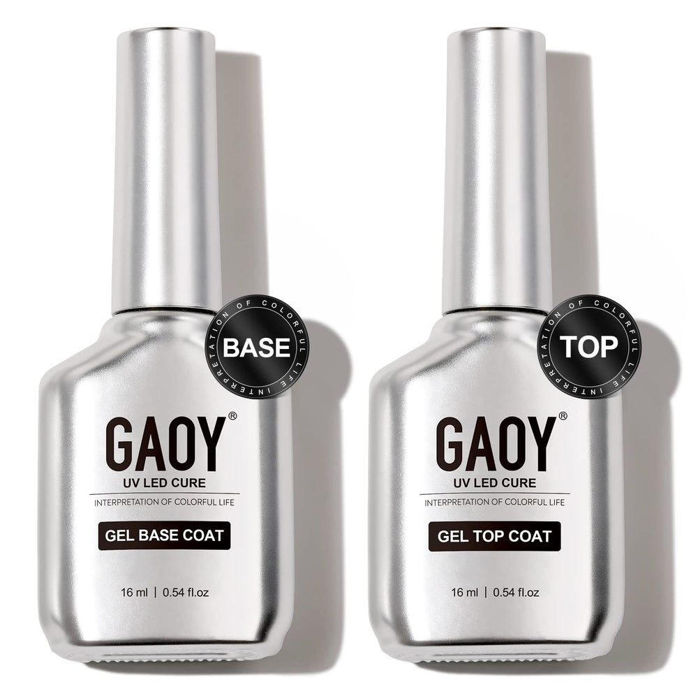 GAOY front packaging showing two 16ml chrome-silver bottles and clear branding benefits shine