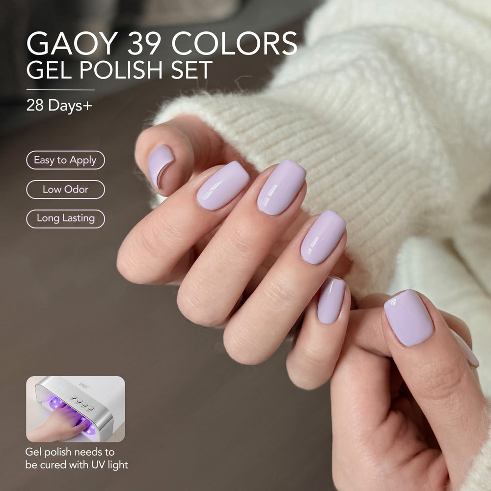 GAOY glossy and matte top coats closeup demonstrating finish options