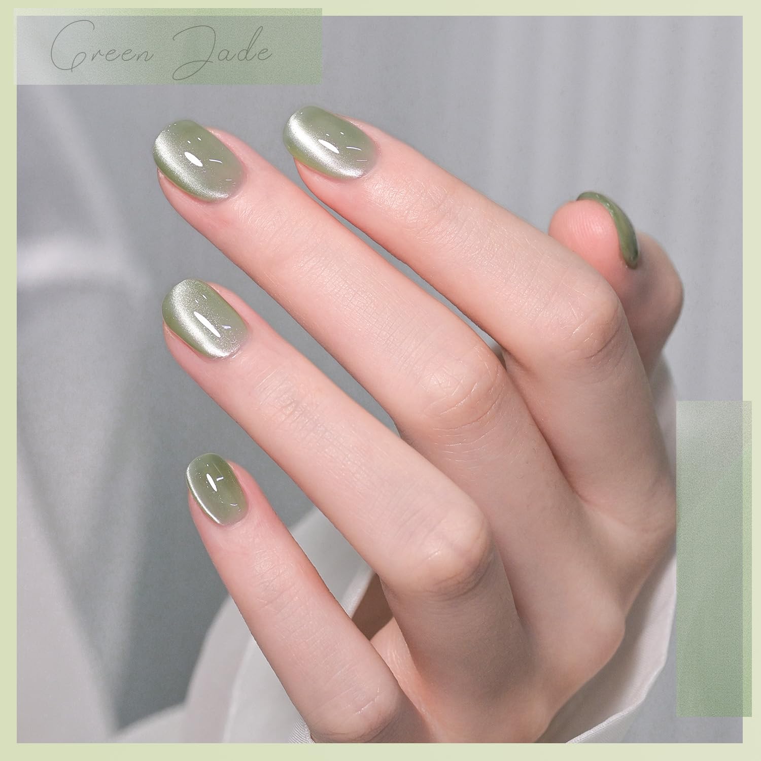 GAOY close-up of reflective cat eye stripe showing holographic shimmer benefit
