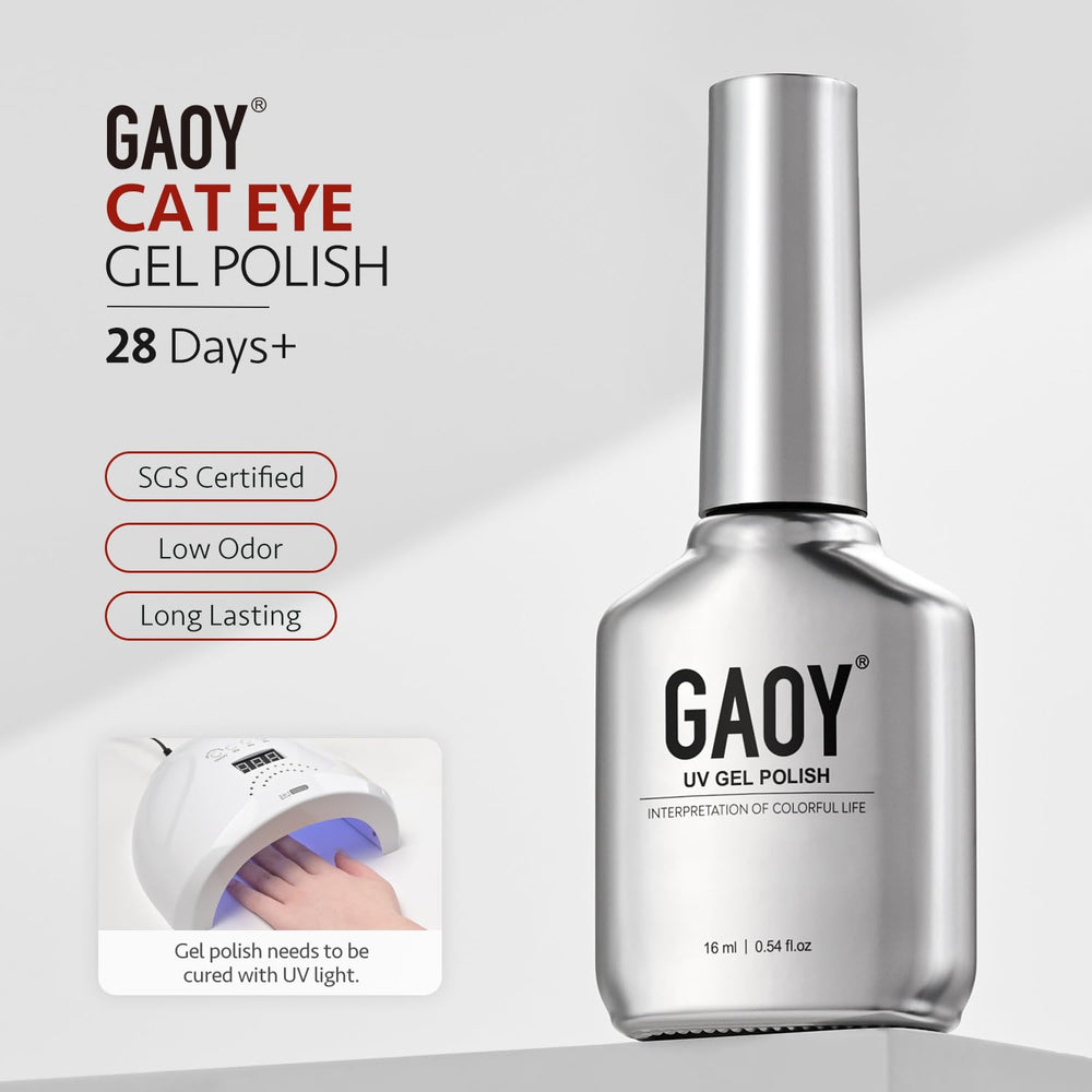 GAOY hands in lifestyle shot displaying finished manicure and glossy shine benefit