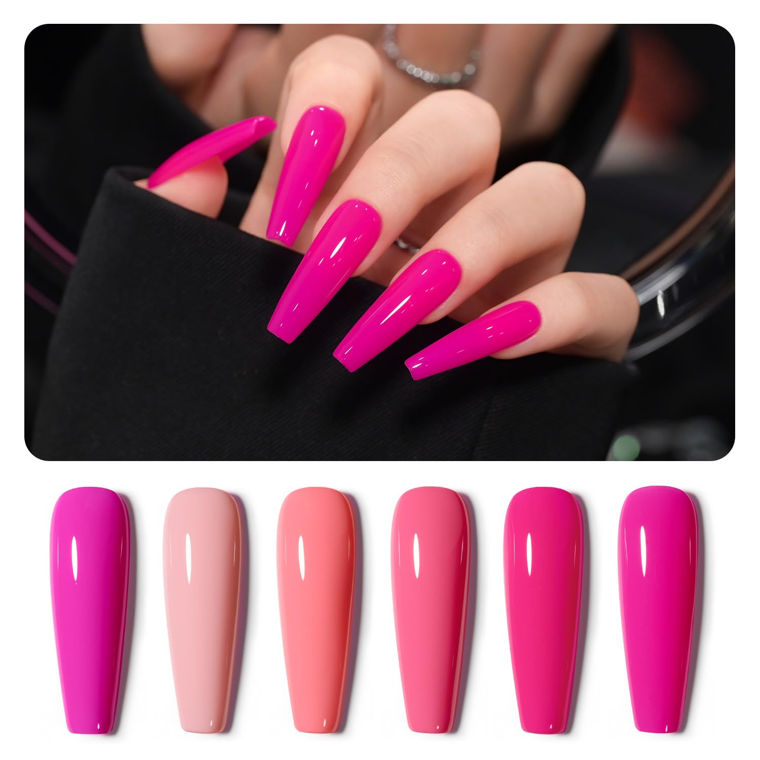 GAOY front packaging showing six gel polish bottles and kit benefits