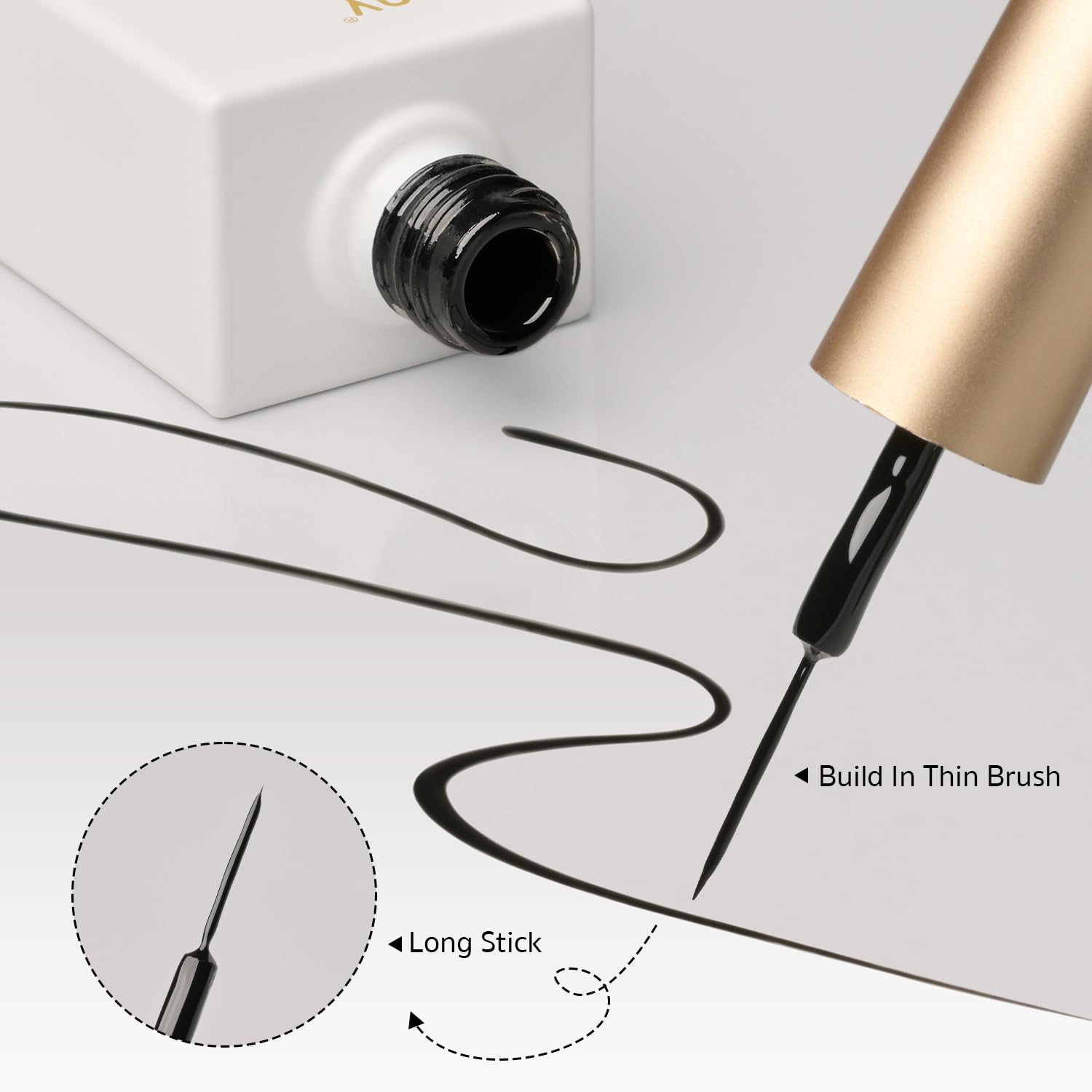 GAOY in-use French manicure application creating crisp tips and professional look