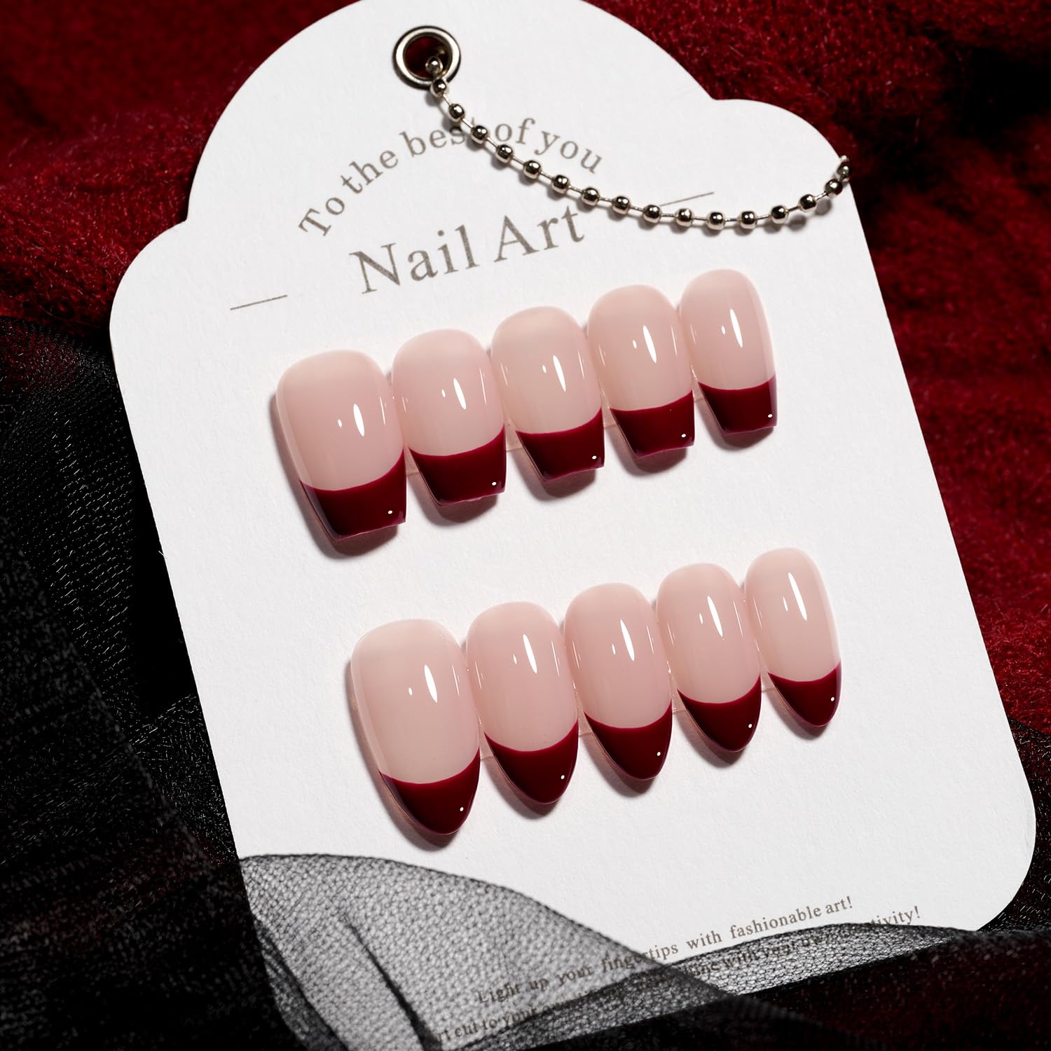 GAOY brush applying French tip showcasing precise control and neat finish