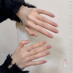 GAOY polish applied on hands under LED lamp showing glossy cured manicure benefit