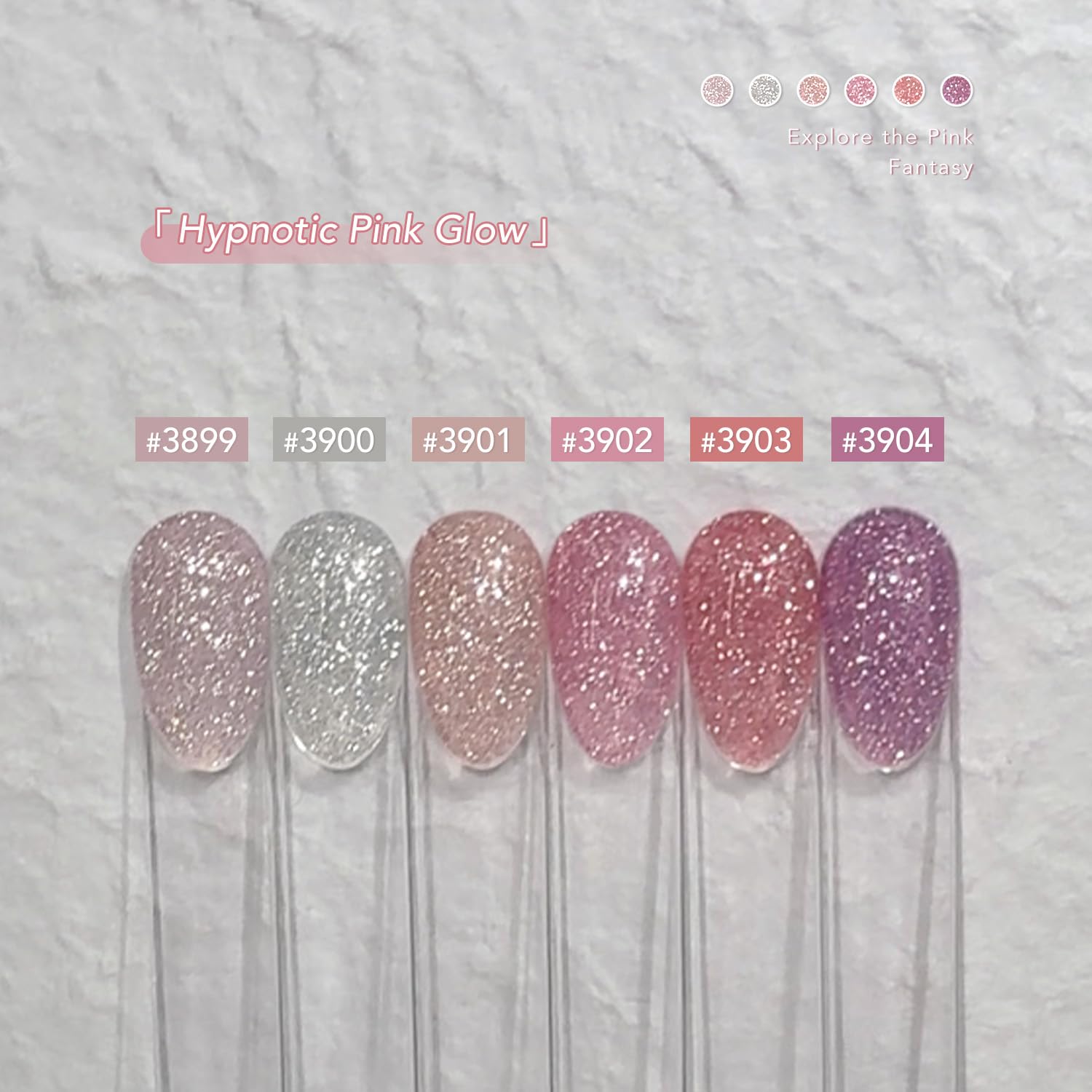 GAOY in-use salon hand application showing smooth cured sparkle finish