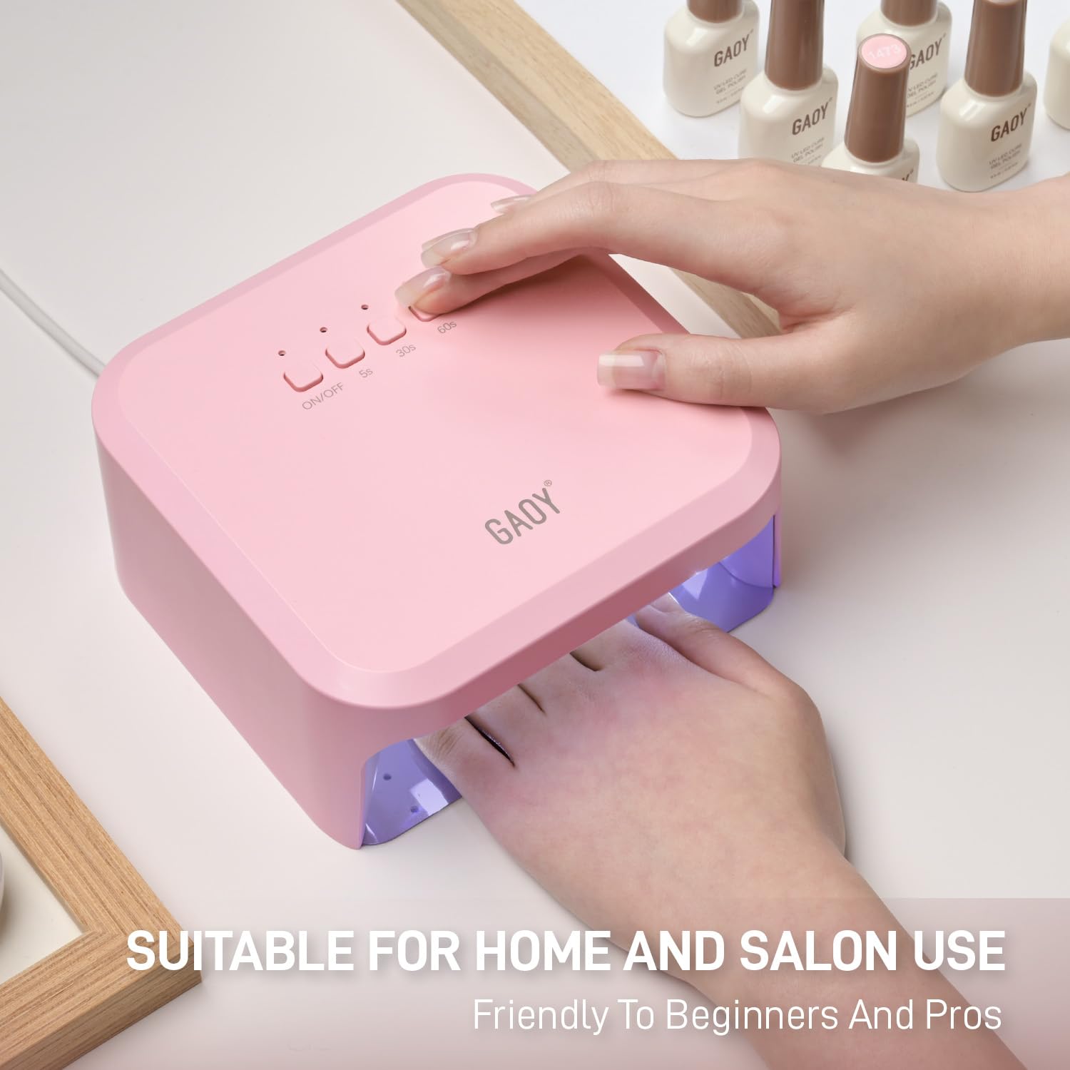 GAOY infrared sensor activation with hand inserted for hands-free curing