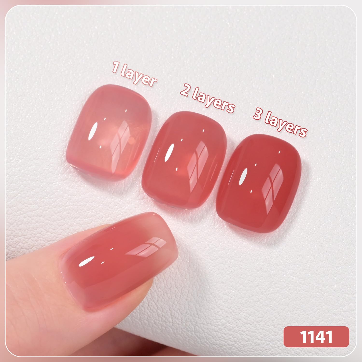 GAOY jelly close-up brushstroke texture showing smooth application and buildable finish