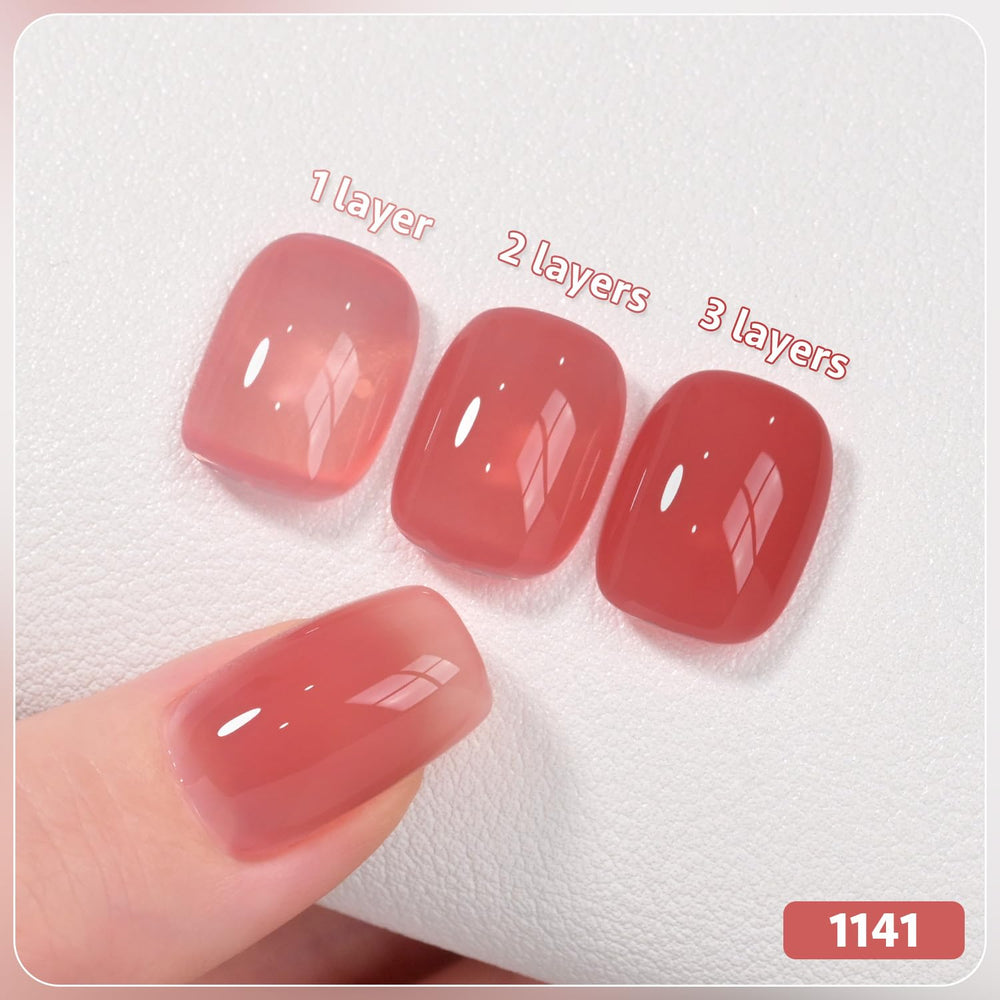 GAOY jelly close-up brushstroke texture showing smooth application and buildable finish