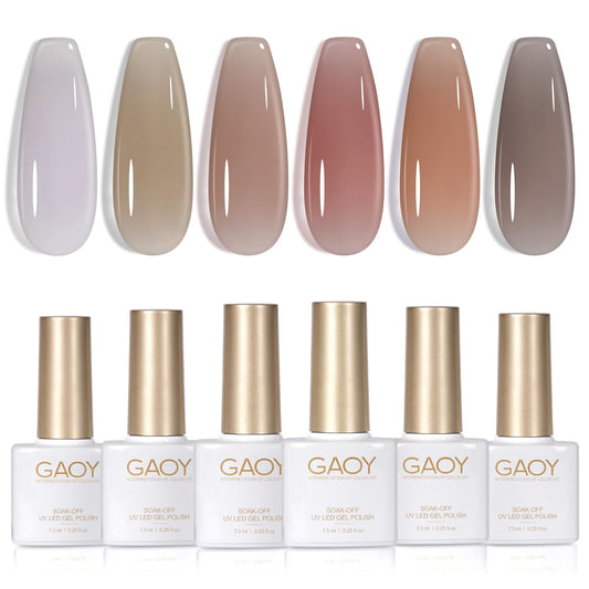 GAOY front packaging showing six jelly nude bottles and kit benefit professional-ready