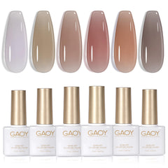 GAOY front packaging showing six jelly nude bottles and kit benefit professional-ready