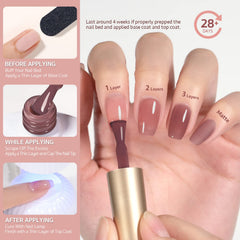 GAOY brush stroke texture close-up showing smooth jelly finish and glossy shine