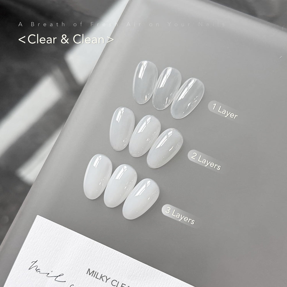GAOY brush stroke of gel showing jelly texture and buildable coverage