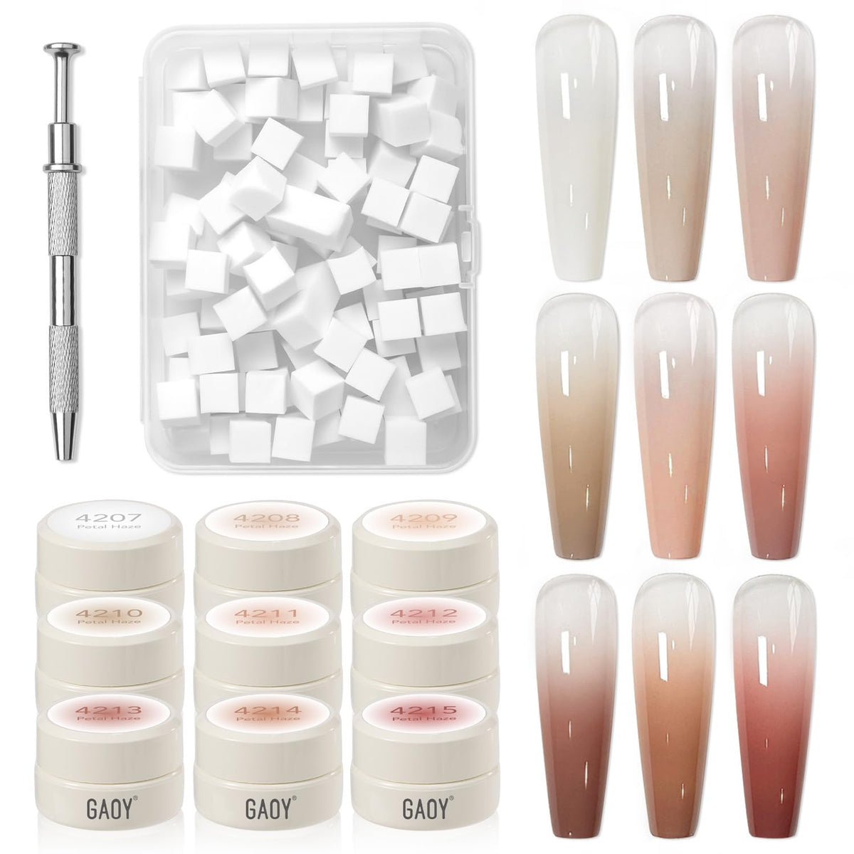 GAOY kit front open showing organized gels and tools for easy use