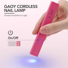 GAOY lamp size comparison beside a phone to show pocket-friendly scale