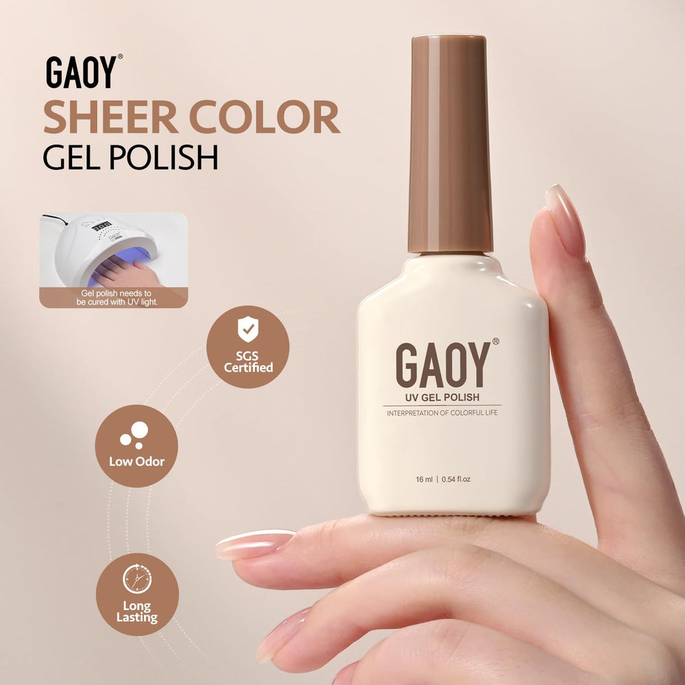 GAOY layering demo on nail demonstrating translucent depth and creative control