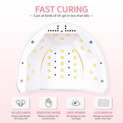 GAOY detail of LED array inside lamp, even light distribution for consistent cures
