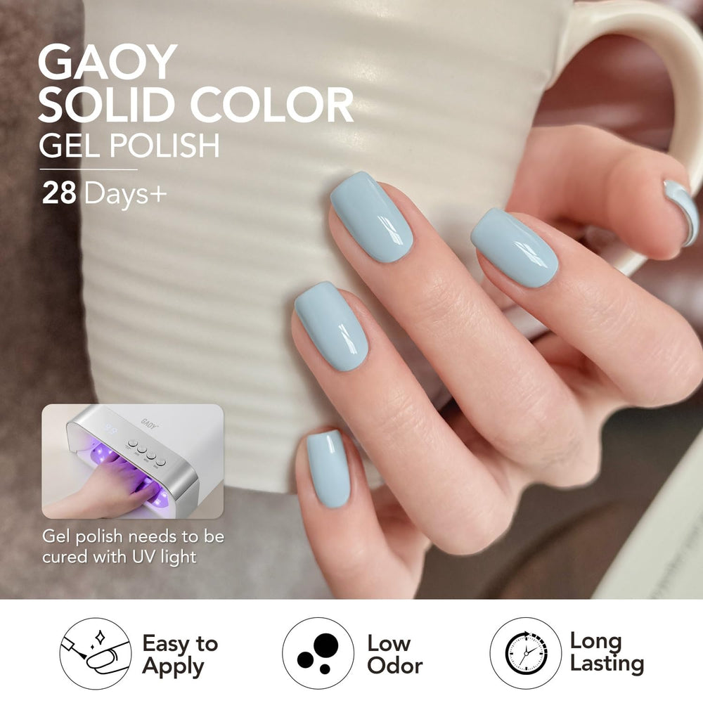 GAOY at-home manicure on coffee table showing easy DIY benefit