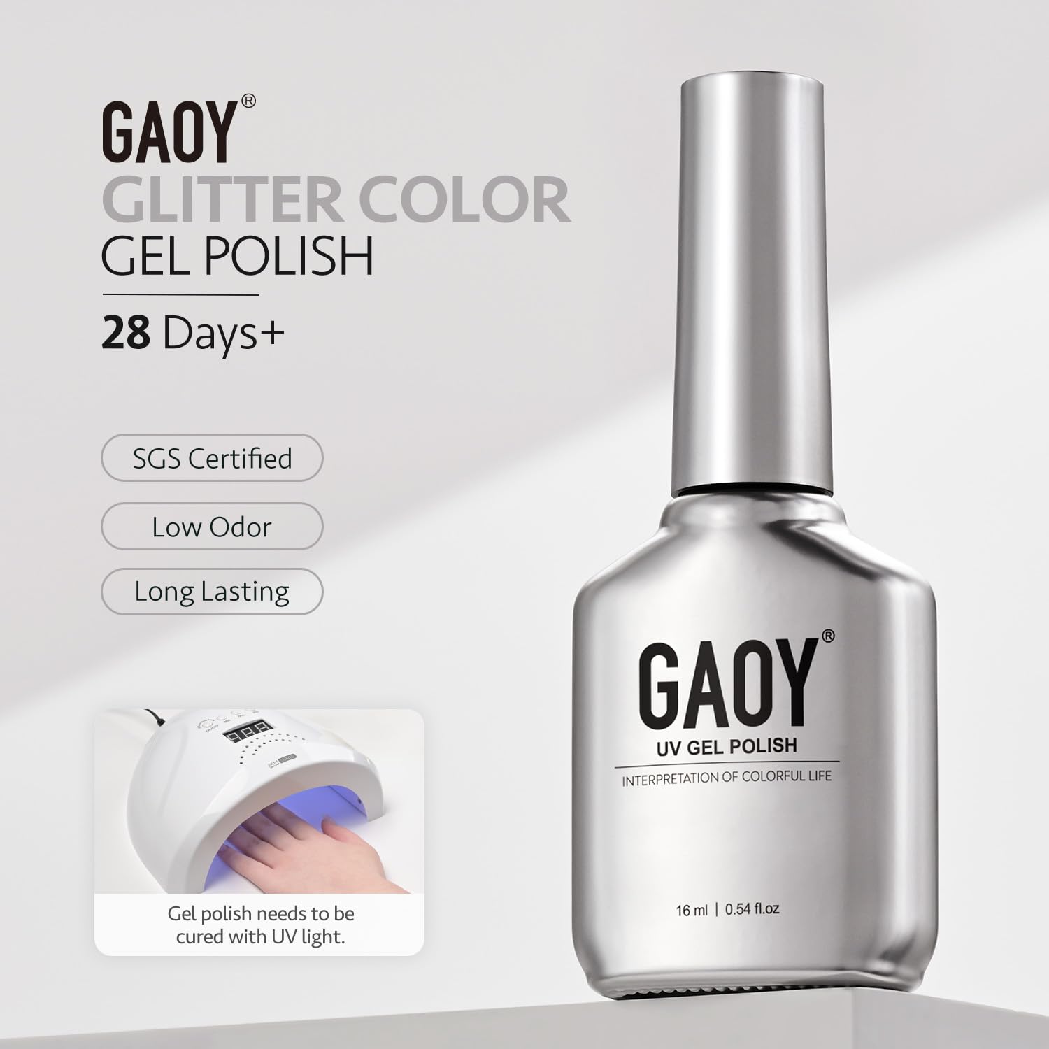 GAOY lifestyle desk manicure scene showing easy at-home professional-looking results