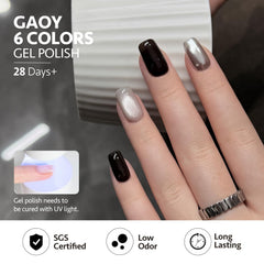 GAOY finished monochrome manicure on model hand showing salon-quality benefit
