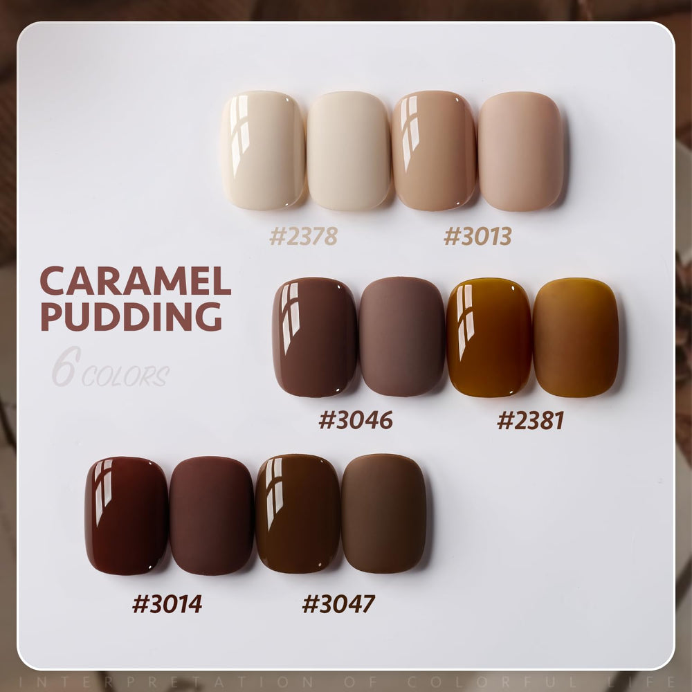 GAOY hands with finished nude brown manicure styled on a neutral background, shows wearable everyday look