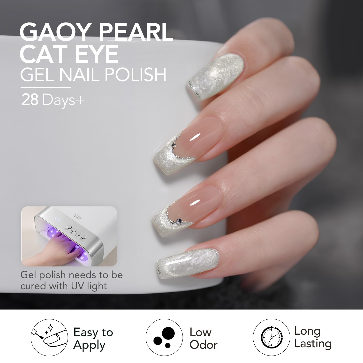 GAOY lifestyle manicure on model hands showcasing salon-quality finish and wearability
