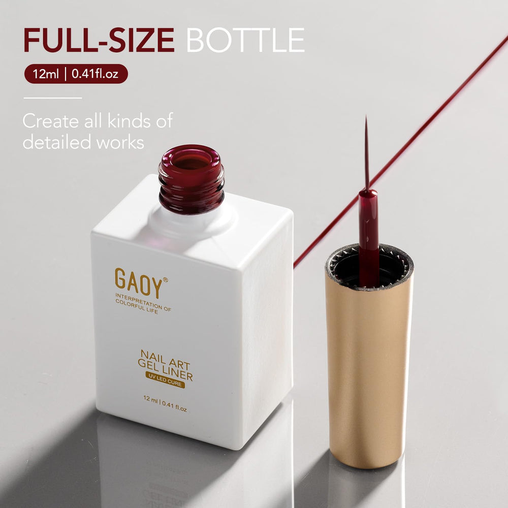 GAOY bottle on manicure table demonstrating professional-at-home results