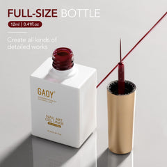 GAOY bottle on manicure table demonstrating professional-at-home results