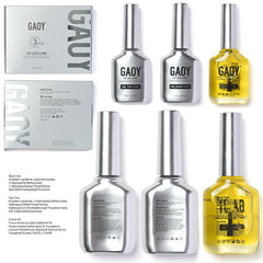 GAOY lifestyle manicure setting with finished nails and quick aftercare