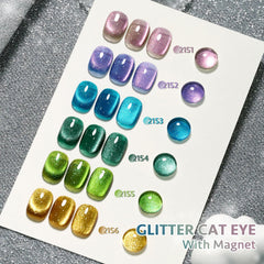 GAOY finished manicure lifestyle shot showing sparkling holographic nails for events
