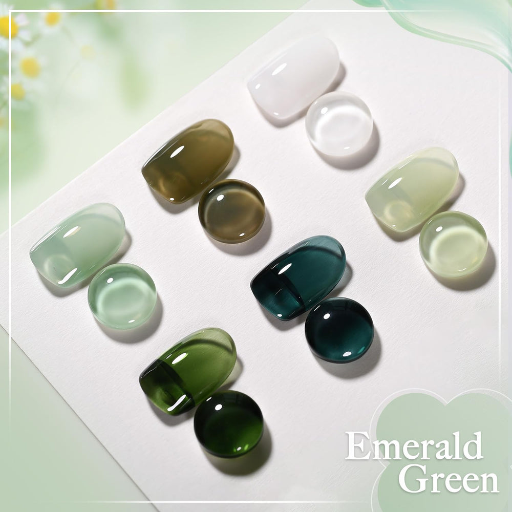 GAOY nail artist applying jelly green polish for salon-quality results