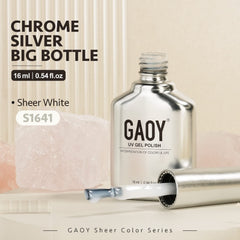 GAOY finished manicure in lifestyle setting showing natural elegant look