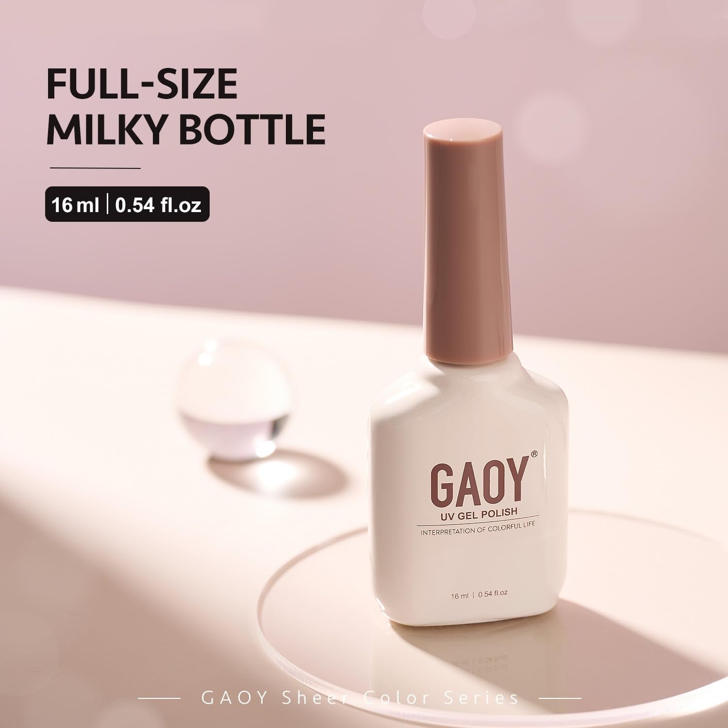 GAOY lifestyle soft pink manicure on hands showing wearable, salon-quality finish