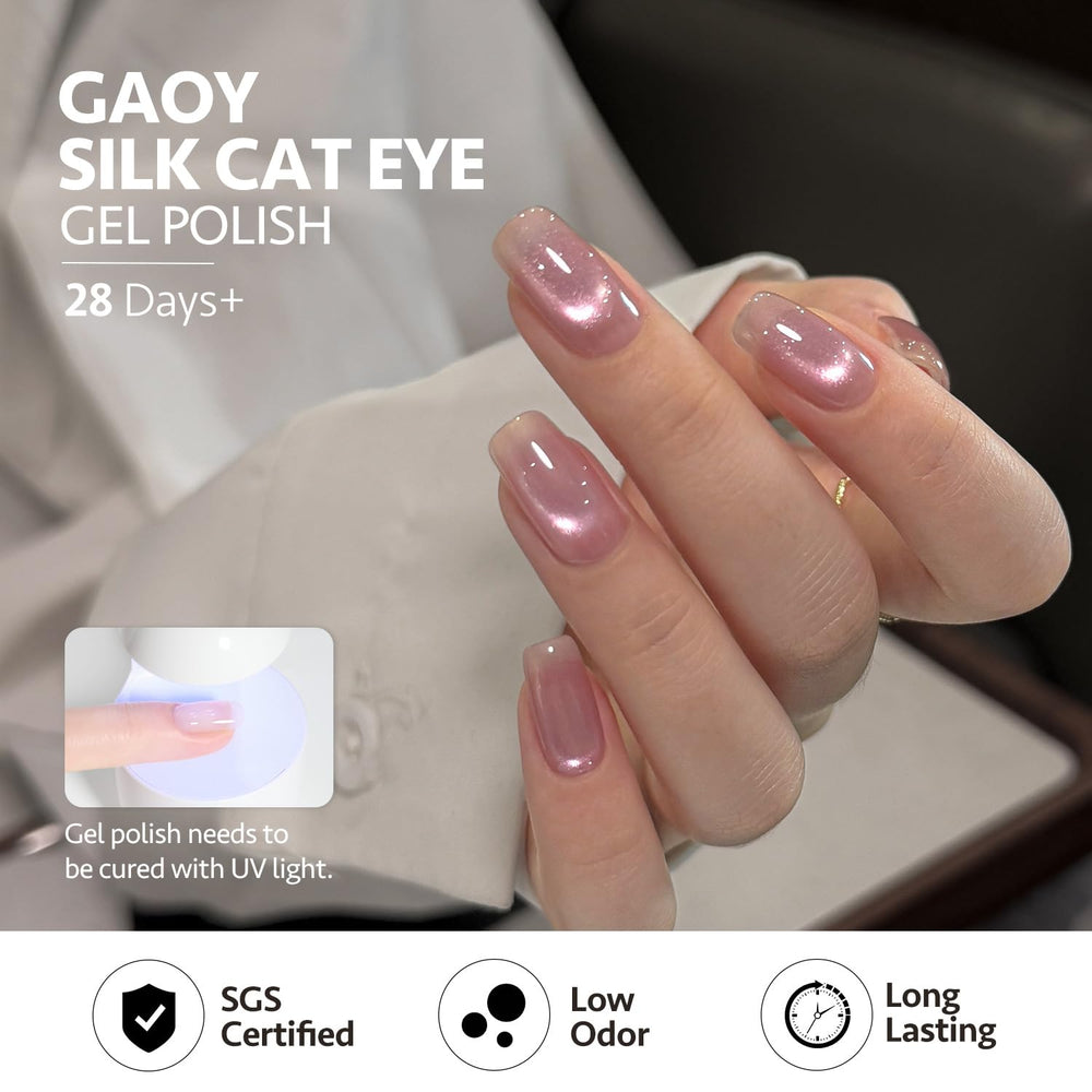 GAOY lifestyle shot of woman wearing nails showing elegant wearable sparkle benefit