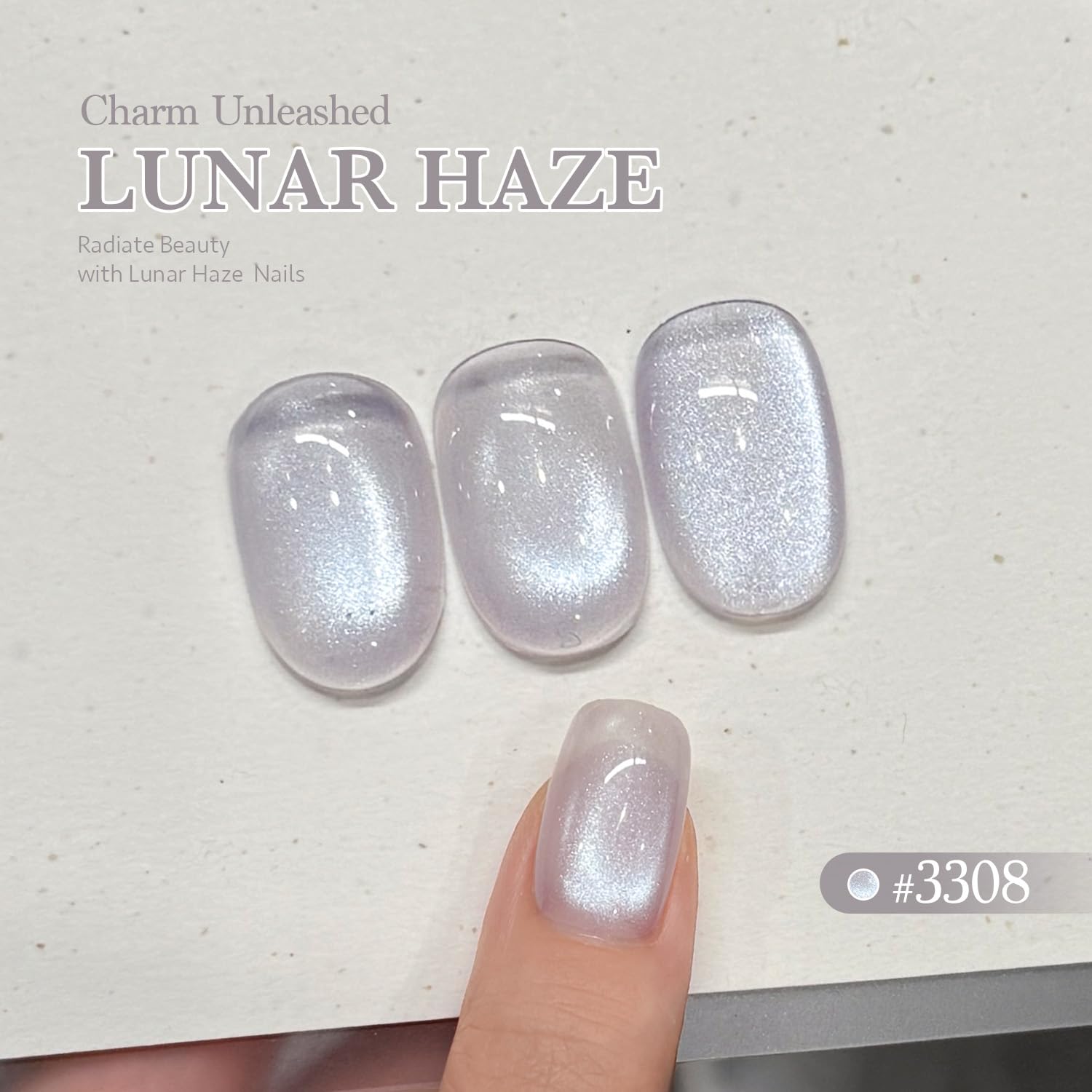 GAOY close-up of gel texture and holographic glitter for vivid light reflection