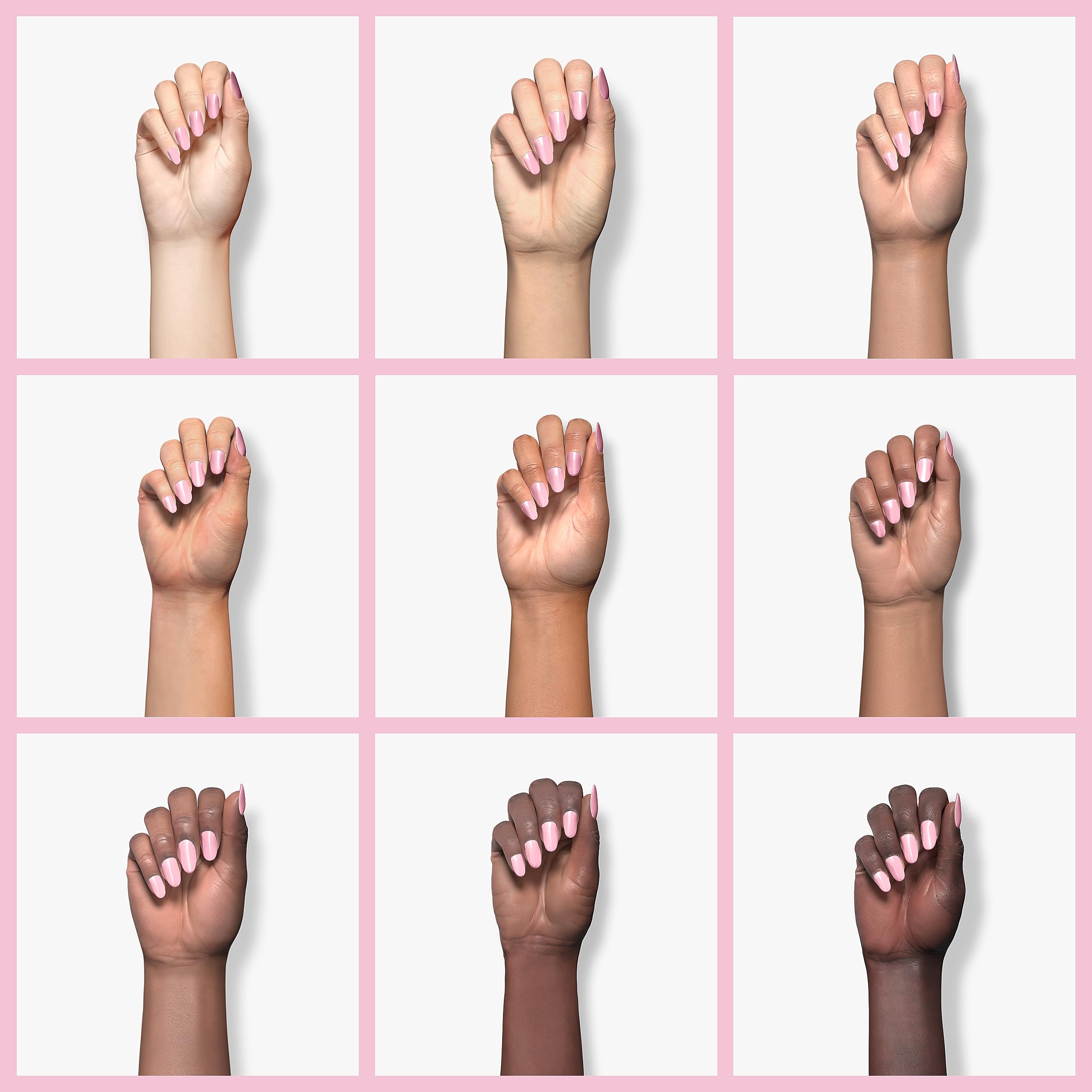 GAOY swatch on hand showing finished manicure and long-lasting shine benefit