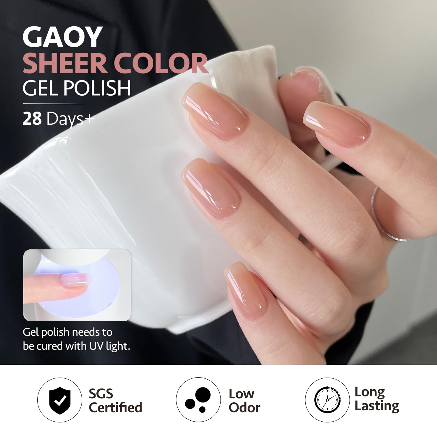 GAOY manicure on hands at desk conveying professional polished look