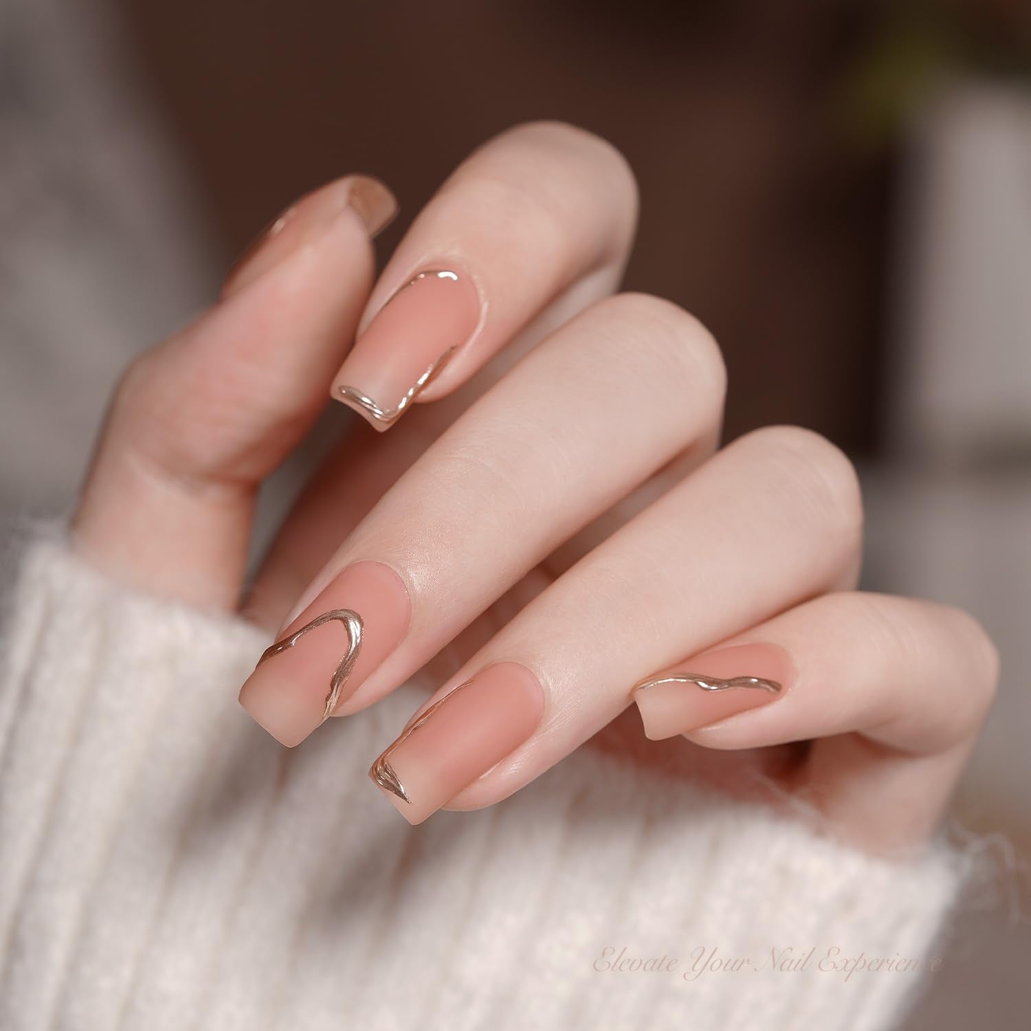 GAOY matte on nail swatch demonstrating chrome-proof detail preservation