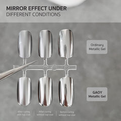 GAOY brush applying metallic gel close-up for precise detail and control benefit