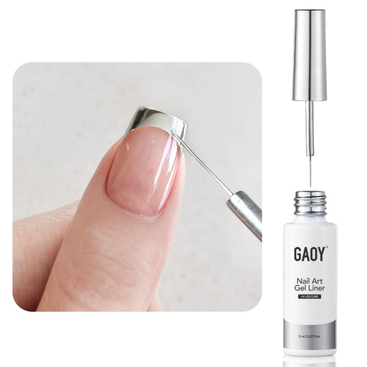GAOY front bottle view showing metallic silver gel and label, highlighting volume benefit
