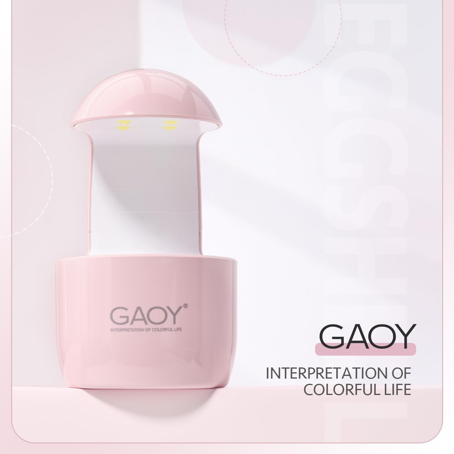 GAOY pink eggshell texture close-up showing durable finish and stylish look