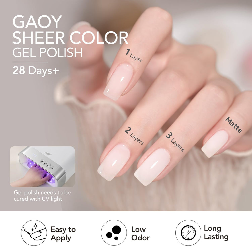 GAOY polish in use creating blooming nail art demonstrating blending and design benefit