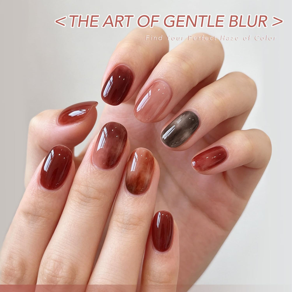GAOY blooming nail art in use with tools showing creative marbling benefit
