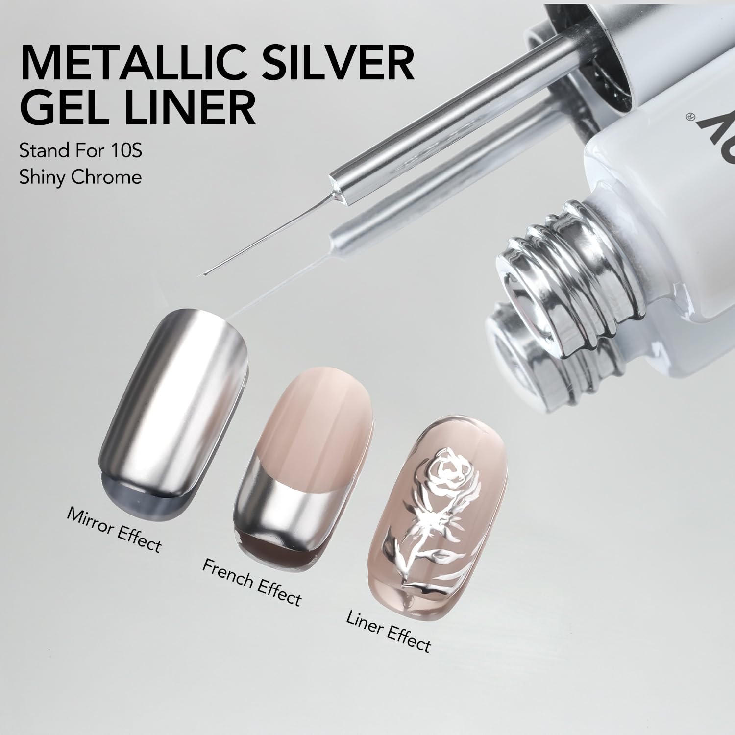 GAOY in-use image painting French tip showing control and clean professional finish