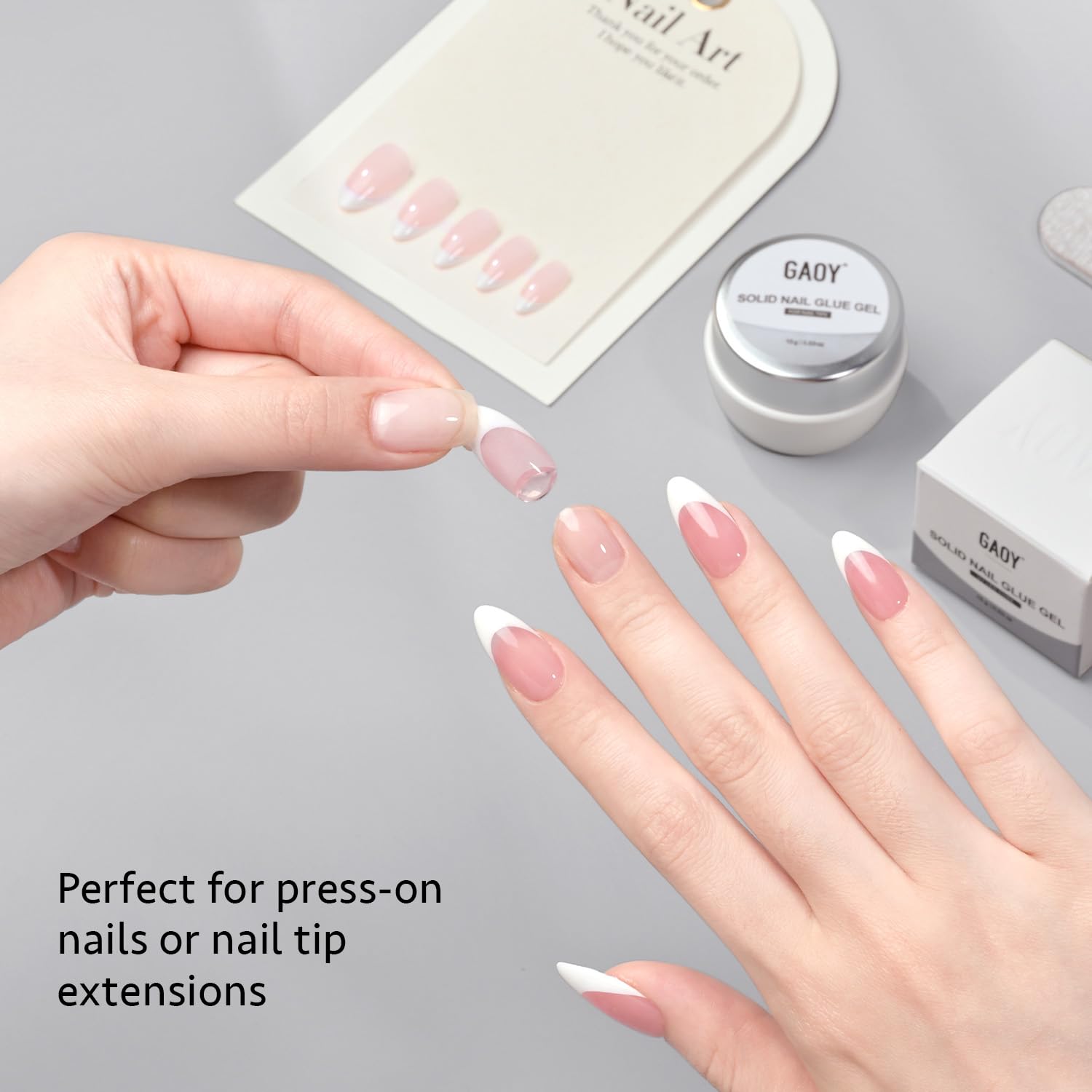 GAOY before and after nail tips lifestyle showing long-lasting wear benefit