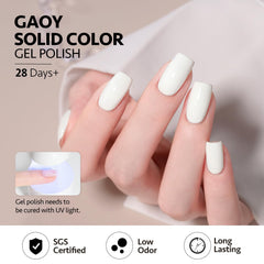 GAOY nails in use glossy manicure demonstrating long-lasting shine benefit