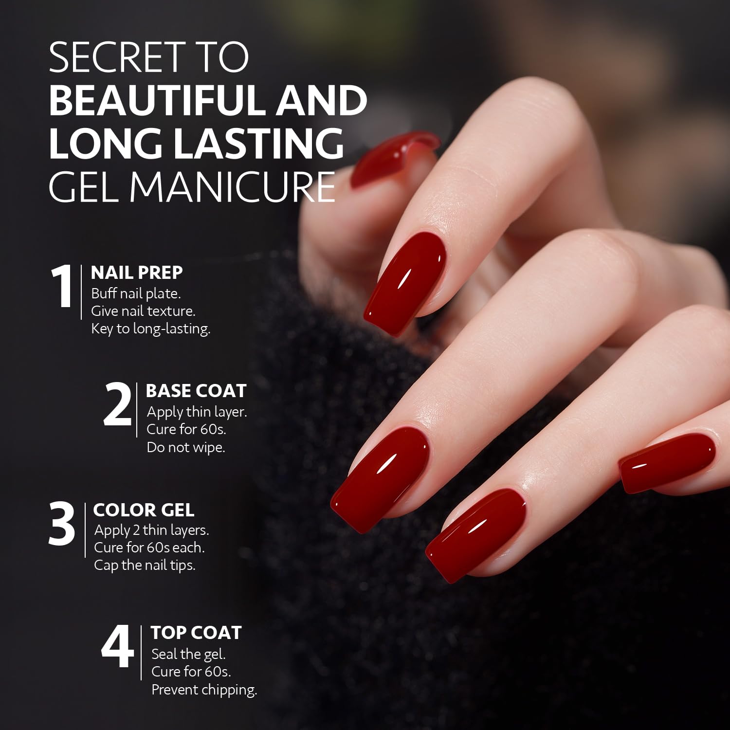 GAOY manicure in use on a salon client illustrating durable cured finish and even coverage