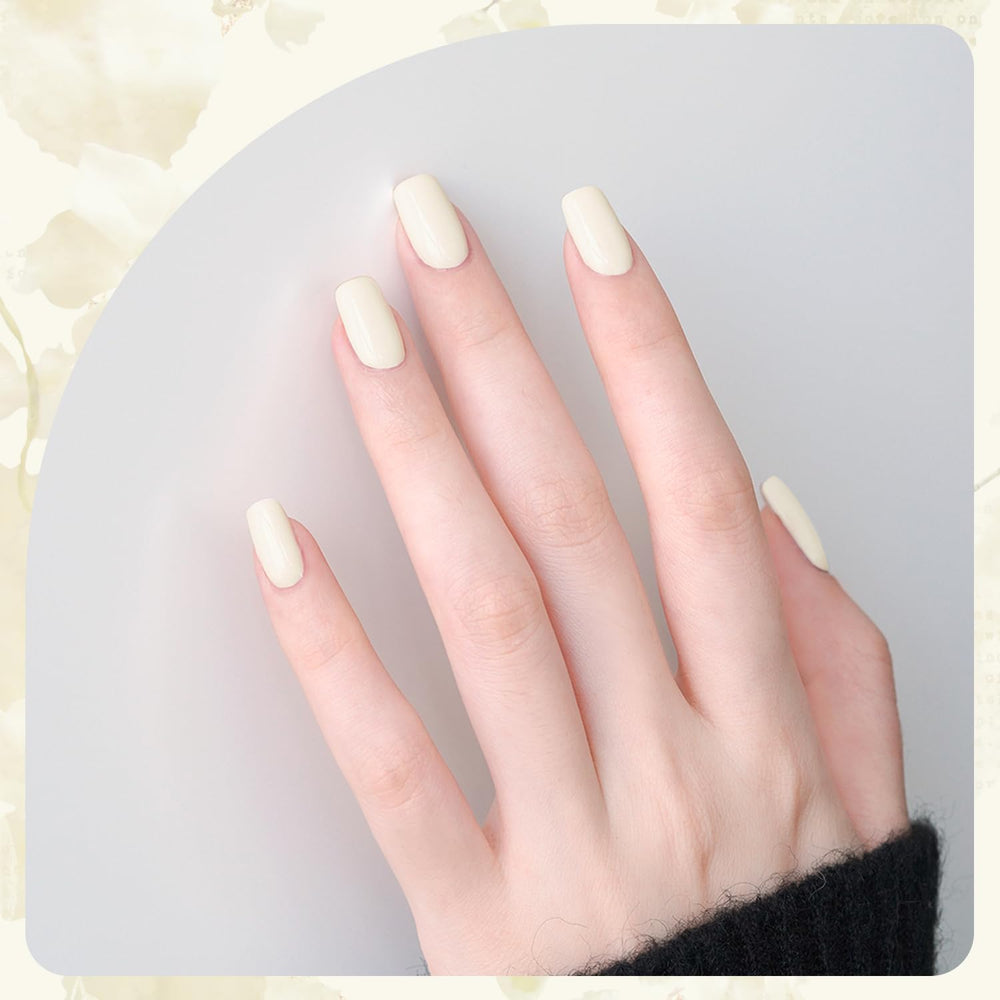 GAOY nails in use on model hands demonstrating glossy cured manicure benefit