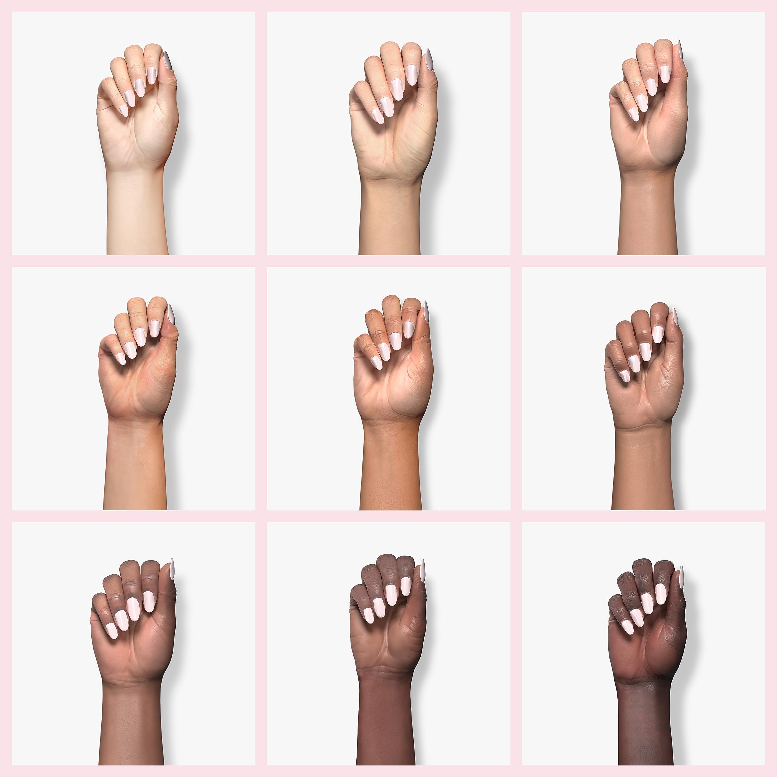 GAOY on wedding-style nails showing soft pink manicure ideal for bridal looks benefit