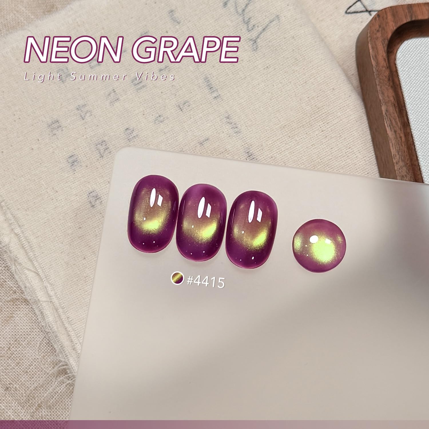 GAOY close-up of gel texture with holographic glitter, highlights shimmer detail