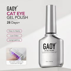 GAOY finished manicure on hands in lifestyle setting, displays salon-quality sparkle